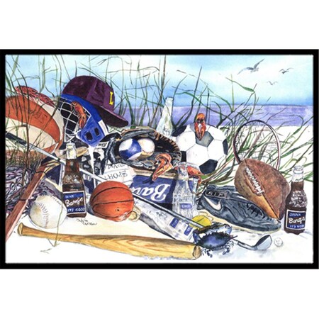 Carolines Treasures Sports on the Beach Indoor Or Outdoor Mat - 18 x 27 in. 1011MAT